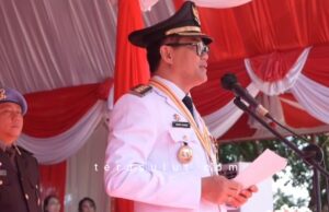 Bupati Joune Ganda Pimpin Upacara Peringati HUT ke-20 Kabupaten Minahasa Utara