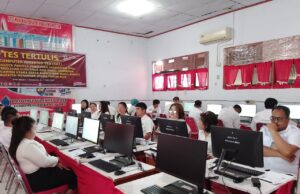 KPU Minahasa Utara Gelar Tes Tertulis CAT Untuk Seleksi 113 Calon PPK