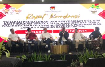 KPU Manado Gelar Rakor Tahapan Pencalonan Walikota dan Wakil Walikota.
