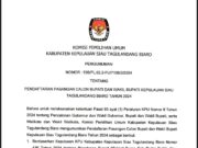 KPU Sitaro: Berikut Pengumuman Pendaftaran Bakal Pasangan Calon Pilkada 2024