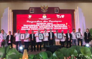 Nomor Urut Pasangan Calon Walikota dan Wakil Walikota Manado Pilkada 2024 Telah Ditetapkan