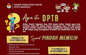 KPU Manado: Berikut Syarat Bagi DPTB Pada Pemilihan Wali Kota dan Wakil Wali Kota 2024
