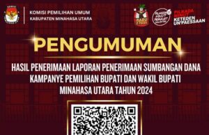 KPU Minut: Berikut Laporan Dana Kampanye Pasangan Calon Bupati dan Wabup Minut