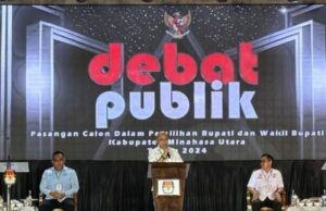 Debat Pertama Paslon Bupati dan Wakil Bupati Sukses Digelar KPU Minut