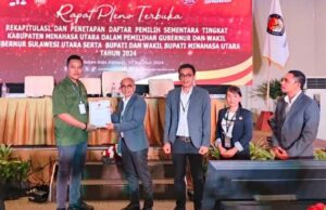 Ketua Bawaslu Minut Hadiri Rapat Pleno Terbuka Penetapan DPS Pilkada 2024