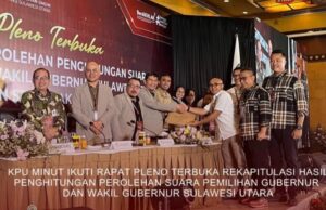 KPU Minut Sampaikan Hasil Pleno di Tingkat Provinsi