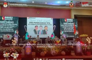 Ketua KPU Minut Jadi Narsum Evaluasi Pelaksan Pungut Hitung Digelar Bawaslu Minut