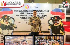 Ketua Bawaslu Minut, Rocky Ambar Hadiri Rapat Evaluasi Nasional Kehumasan