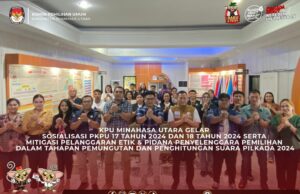 KPU Minut Bekali Badan AdHoc Tetang Produk Hukum PKPU 17-18 Tahun 2024