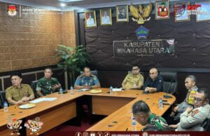 KPU Minut Rakor Bersama Forkopimda Bahas Persiapan pelaksanaan Pilkada serentak tahun 2024