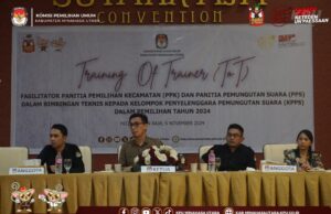 KPU Minut Gelar Training Of Trainer (TOF) Fasilitator PPK dan PPS Dalam Bimtek KPPS