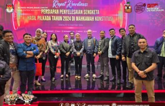 Divisi Hukum dan Tekni KPU Minut Ikuti Rakor Penyelesaian Perkara Pilkada 2024