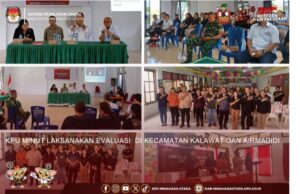 KPU Minut Lakukan Evaluasi Pemutakhiran Data Pemilih Kecamatan Airmadidi dan Kalawat