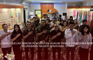 Bersama Kejaksaan KPU Minut Gelar Rakor Penguatan Hukum Pasca Pemungutan dan Penghitungan Suara