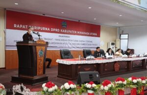 Ketua DPRD Minut Pimpin Paripurna Ranperda Pertanggungjawaban APBD TA 2024 Dan Pembentukan Pansus Ranperda