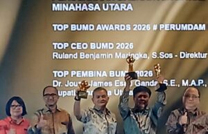 Dominasi Nasional !! PDAM Minut Borong Tiga Penghargaan Bergengsi di TOP BUMD Awards 2026