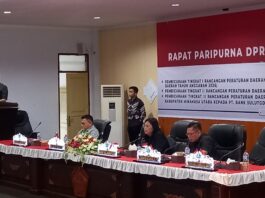 Ketua DPRD Vonny Rumimpunu Pimpin Paripurna Pembahasan Tiga Ranperda Bersama Pemkab Minut