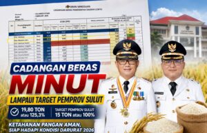Stok Cadangan Beras Capai 19,80 Ton, Bukti Komitmen Pemkab Minut Jaga Ketahanan Pangan Daerah