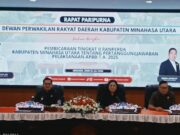 Paripurna DPRD Minut Sepakati Ranperda Pertanggungjawaban APBD 2025