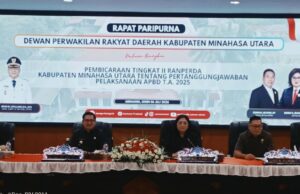 Paripurna DPRD Minut Sepakati Ranperda Pertanggungjawaban APBD 2025