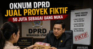 Oknum Anggota DPRD Minut Inisial Riki Dilaporkan di APH Jual Proyek Fiktif, Minta Uang Muka 50 Rupiah