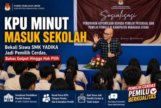 KPU Minut Masuk Sekolah, Bekali Siswa SMK YADIKA Jadi Pemilih Cerdas, Bahas Golput Hingga Hak Pilih