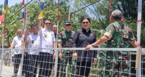 Tinjau Jembatan Kamanga, Bukti Sinergi Pemkab-DPRD Minut Bersama TNI Untuk Warga Kokoleh Satu
