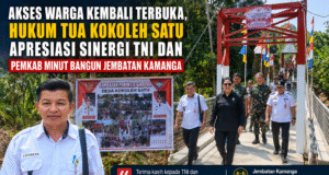 Akses Warga Kembali Terbuka, Hukum Tua Kokoleh Satu Apresiasi Sinergi TNI dan Pemkab Minut Bangun Jembatan Kamanga